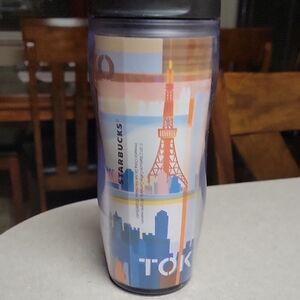 Starbucks Tokyo Skyline Tumbler - Blue and Orange